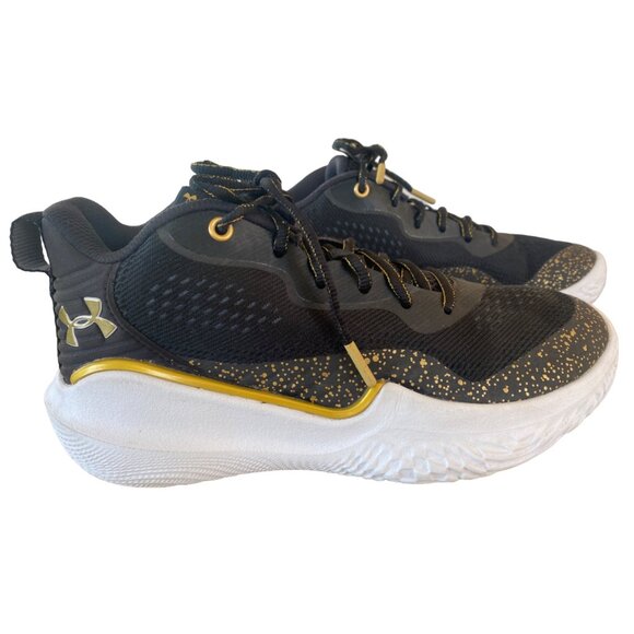 UnderArmour Women's 10 Flow Breakthru 2 Black/Gold Basketball Shoes Sneakers - Picture 16 of 17